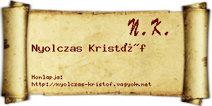 Nyolczas Kristóf névjegykártya